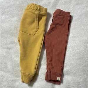 Cozy Kids' Mustard and Rust Joggers